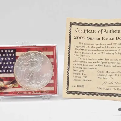 Sale Photo Thumbnail #28: 47 2005 american silver eagle