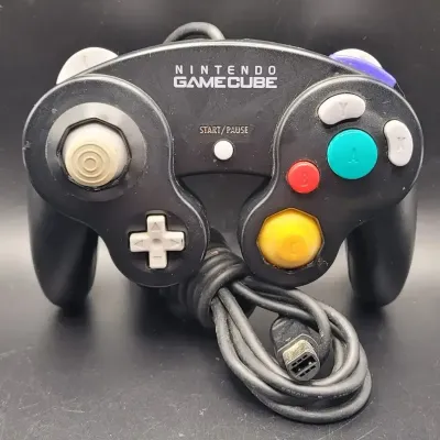 Nintendo GameCube Controller DOL-003 Black Wired Gamepad with Cable