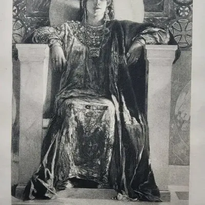 1892 Antique Photogravure Empress Theodora Benjamin-Constant Hess Press Print