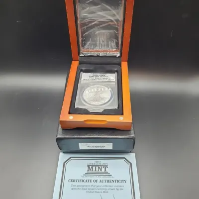 2015 $1 American Silver Eagle ANACS MS70 First Day of Issue 30th Year 1 oz .999