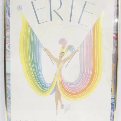Erte at Radio City Music Hall Show Poster, Hand Signed, Framed