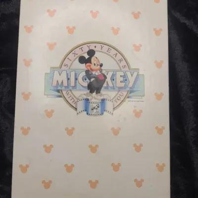 1988 Disney Mickey 60 Years With You Commemorative Proof Silver Coin Set #63758