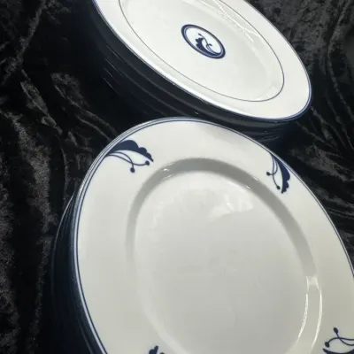 Vintage Dansk Flora Juniper Plates Set - 5 Dinner 5 Salad - Niels Refsgaard