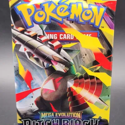 Sealed Pokémon Mega Evolution Pitch Black Booster Pack with Excadrill Cover Art