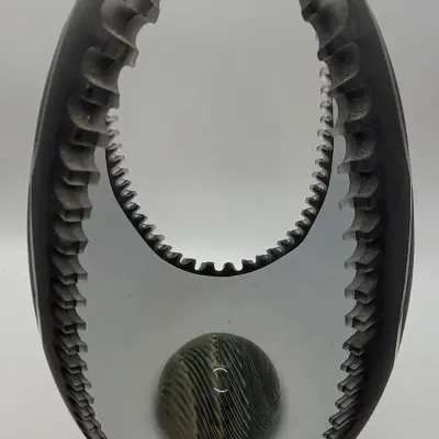 Richard Ryan Signed 2014 Studio Art Glass Sculpture Contemporary Modern