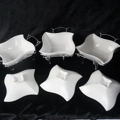 Sienna by Godinger 5-Piece Ceramic & Glass Food Warmer Serving Set