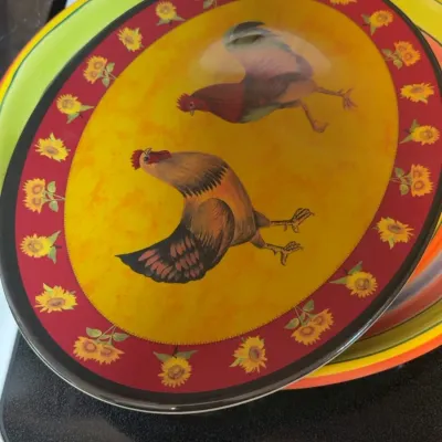 Sale Photo Thumbnail #83: Country-style decorative platter and plates