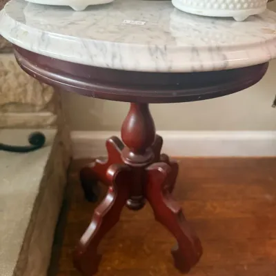 Sale Photo Thumbnail #160: Small marble top table