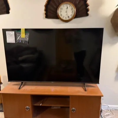 Sale Photo Thumbnail #198: 58" ROKU Smart TV and wooden TV console
