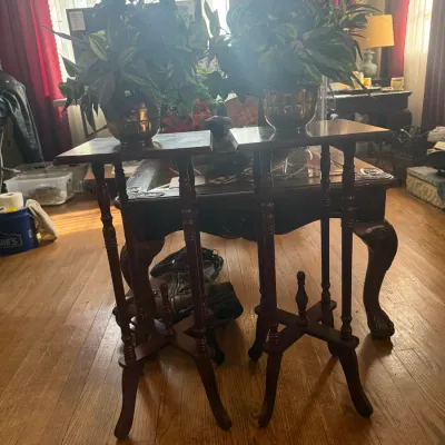 Sale Photo Thumbnail #172: Small tables with faux plants