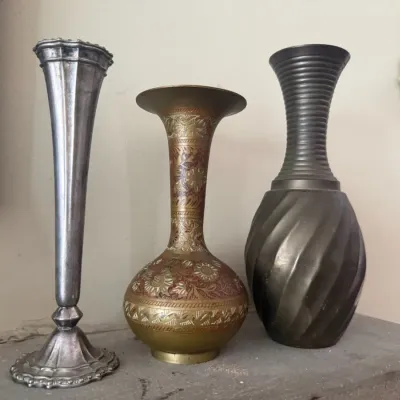 Sale Photo Thumbnail #157: Decorative, brass vases
