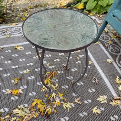 Sale Photo Thumbnail #252: Outdoor glass table