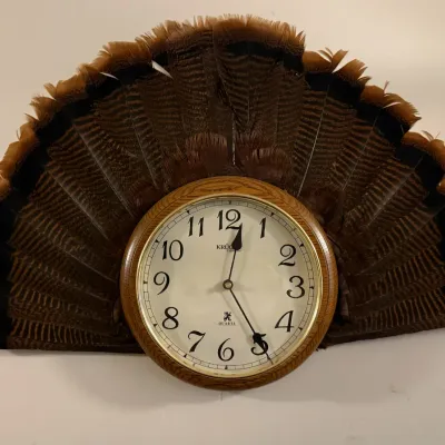 Sale Photo Thumbnail #195: Turkey taxidermy wall mounted clock