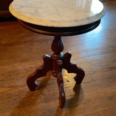 Sale Photo Thumbnail #94: Small marble top table