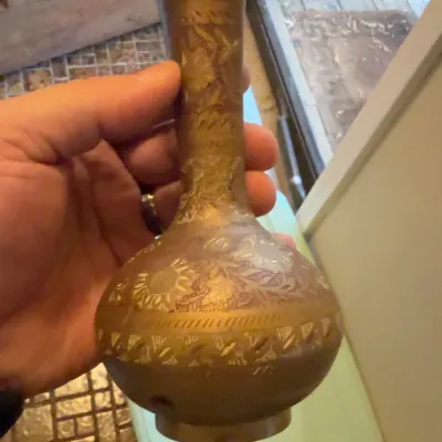 Sale Photo Thumbnail #60: Vintage brass vase