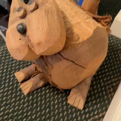 Sale Photo Thumbnail #64: Unique cat carving decor