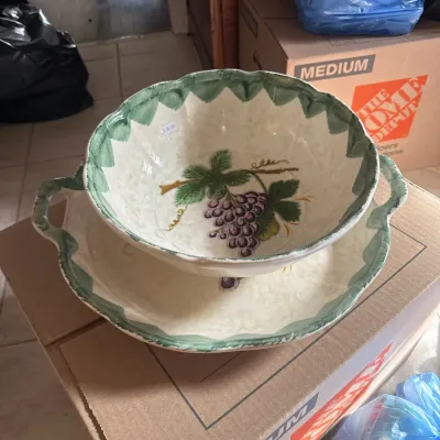 Sale Photo Thumbnail #244: Large serving bowl and platter