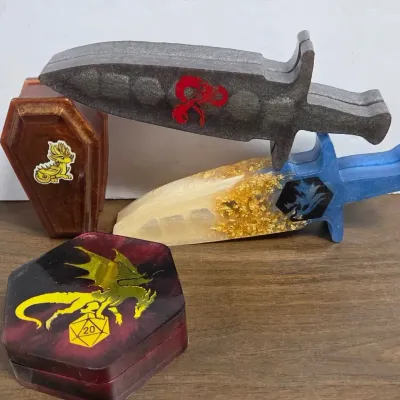 Resin Dice Cases D&D Dungeon And Dragons 