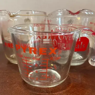 Pyrex, Fire King, And Anchor Hocking Measuring Cups