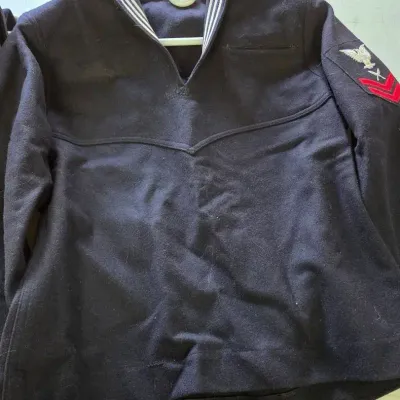 Vintage U.S. Navy Enlisted Blue Wool Dress 