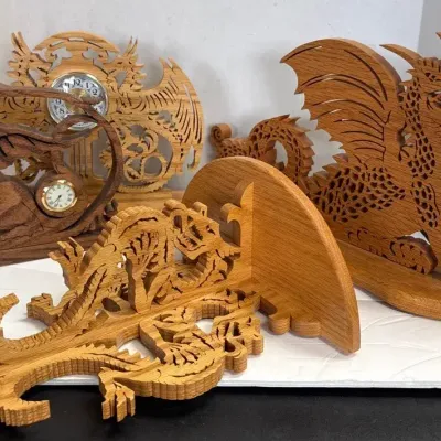 Wood Dragon Decor