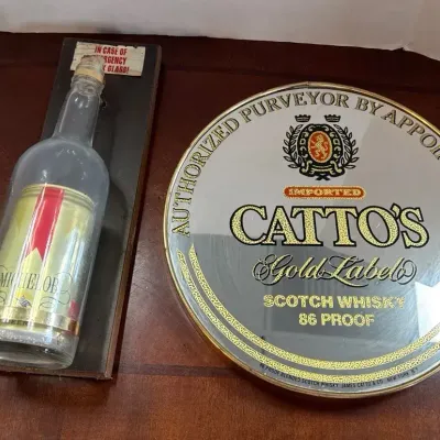 Catto’s Whisky Mirror And Michelin Wall Decor