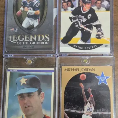 Jordan, Ryan, Brady, Gretzky Sports Trafing Cards