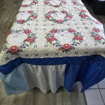 Vintage Quilted Bedspread 