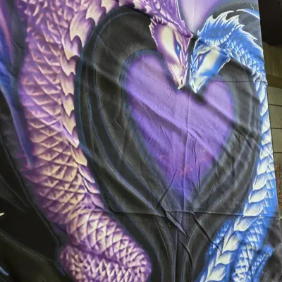 Dragon Blanket Cover With 2 Pillow Cases