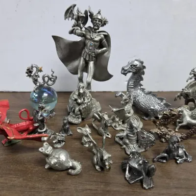 Pewter Dragon Figurines 