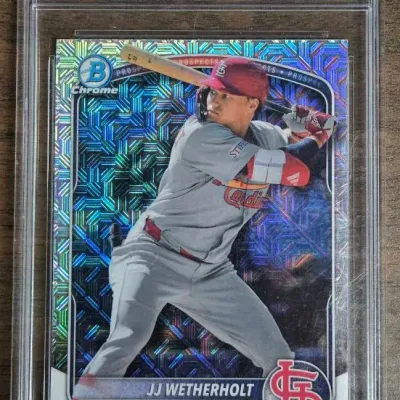 2025 Bowman Chrome JJ Wetherholt Baseball Card GEM Rated
