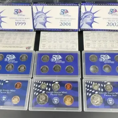 Coin Proof Sets 1999, 2001 & 2002
