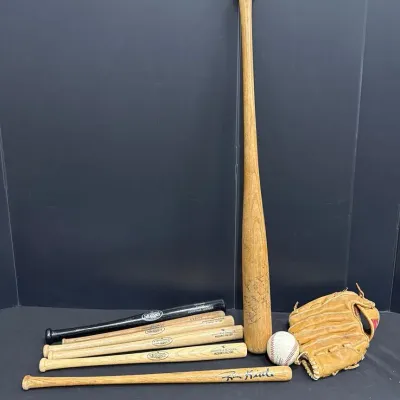 1980s Brewers Signed Ball & Bats (WH9)