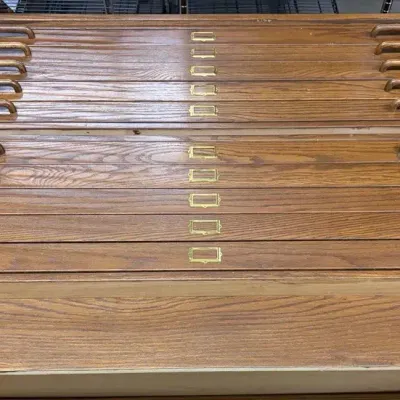 Flat File Drawers Lot 1 