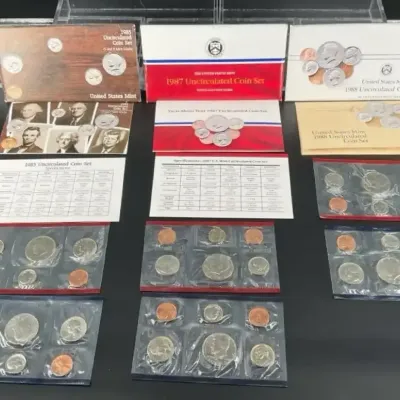Uncirculated Coin Sets 1985, 1987 & 1988