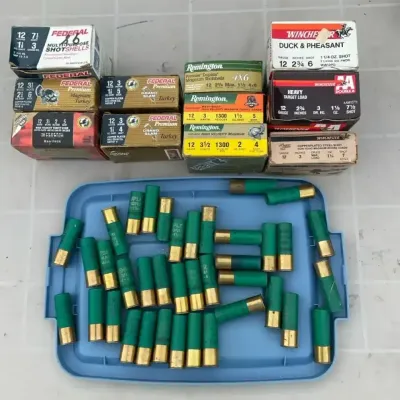 Large Assorted Lot of 12-gauge A.M.M.O Partial Boxes