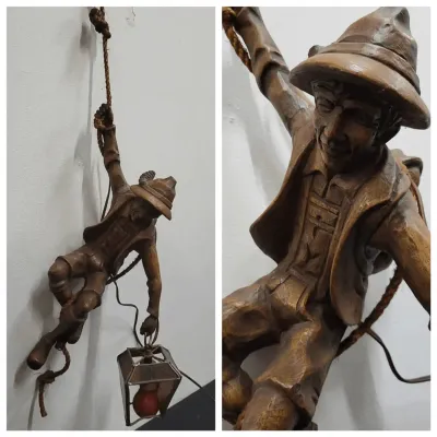 1950s-era German Mountaineer Pendant Light (WH)