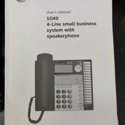 AT&T model 1040 4-line small business system telephone user's manual.
