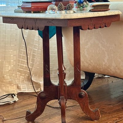 Sale Photo Thumbnail #111: Marble top table