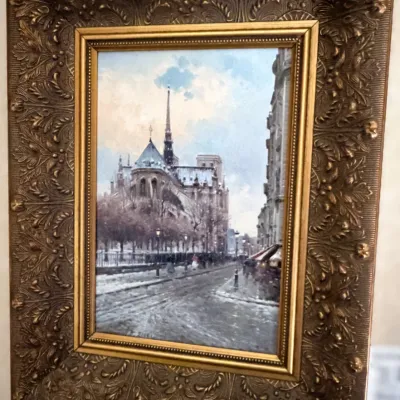 Sale Photo Thumbnail #183: Notre Dame in Winter by Russian artist Vasily Gribennikov