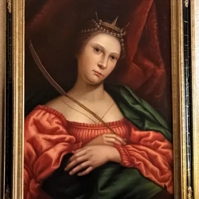 Sale Photo Thumbnail #181: Custom framed print of Saint Catherine of Alexandria (1522)