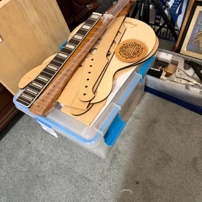 Sale Photo Thumbnail #111: 2 bins of guitar templates, supplies, and more to build guitars. (2nd not in pic)