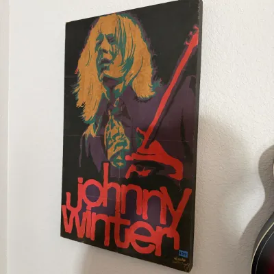 Sale Photo Thumbnail #118: Johnny Winter's album, Wall Art (Purchased at the artist's estate)