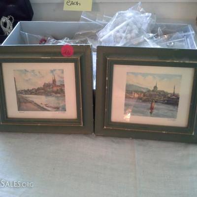 Lithographs by A. Marc.  (real name Nicholas Markovich, Serbian artist and architect)
