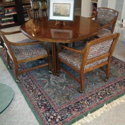 Walnut Octagonal Game table