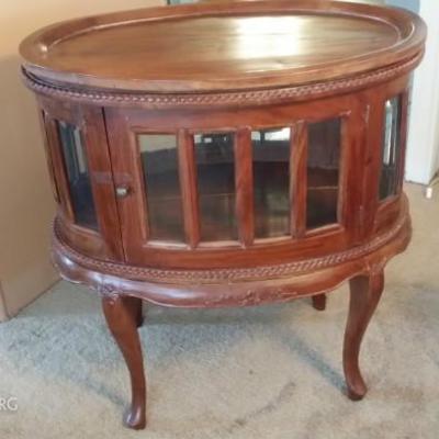 Antique Side Table with 2 doors that open