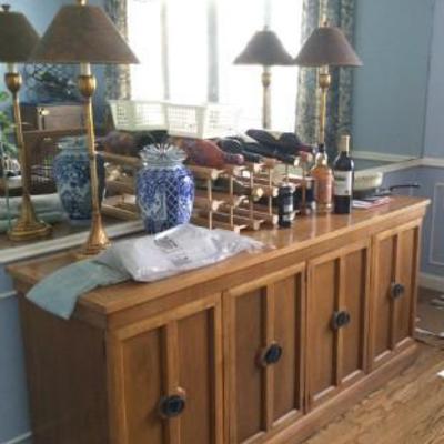 Solid Wood Side Board with Lots of Storage