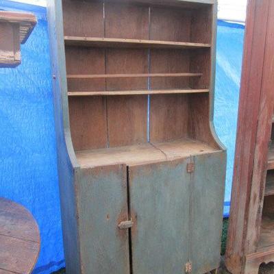 STEPBACK CUPBOARD IN BLIE===SOLD