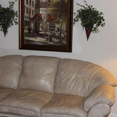 Leather sofa SOLD  print avaialbe