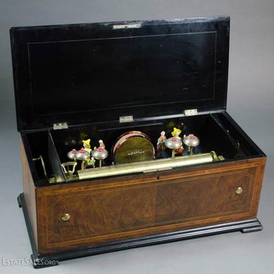 large orchestral Mandarin-Striker cylinder music box